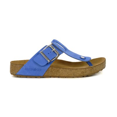 Haflinger Unisex Cora Ocean Blue Leather Sandals 819080.OCEANBLUE