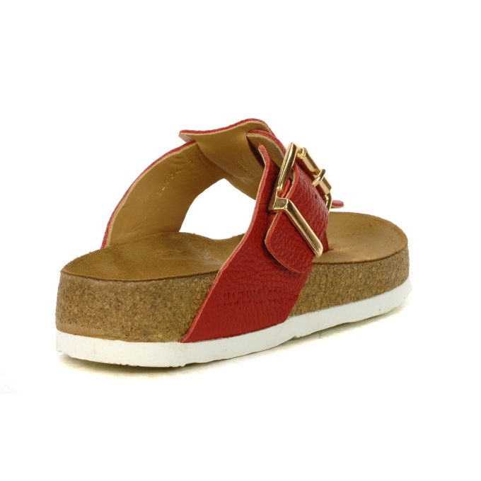 Haflinger Unisex Cora Pomodoro Leather Sandals 819080.POMODORO - Image 3