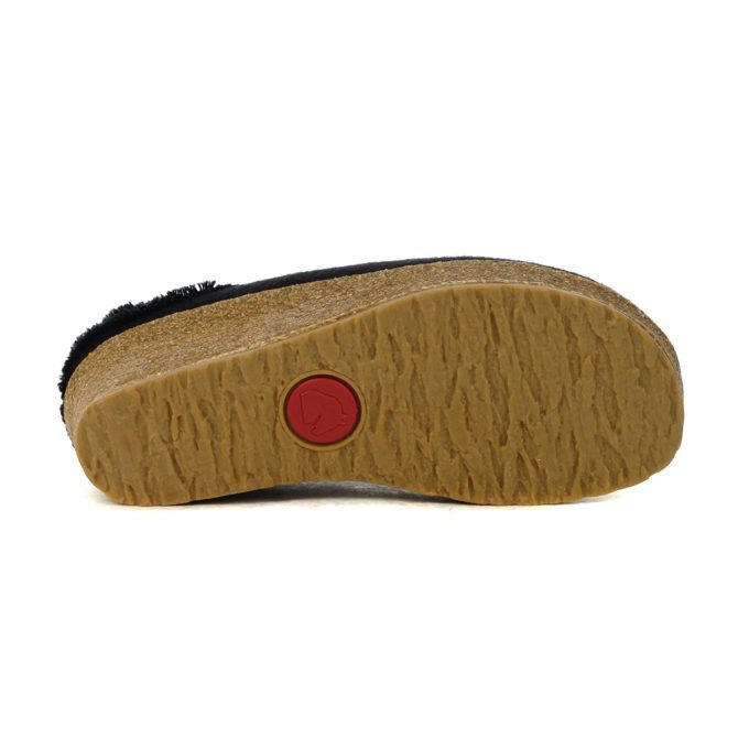 Haflinger Unisex Fringe Black Slipper 762017.BLACK - Image 4