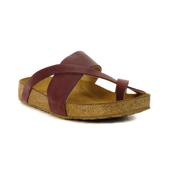 Haflinger Unisex Jackie Bordeaux Leather Sandals 819418.BORDEAUX - Image 2