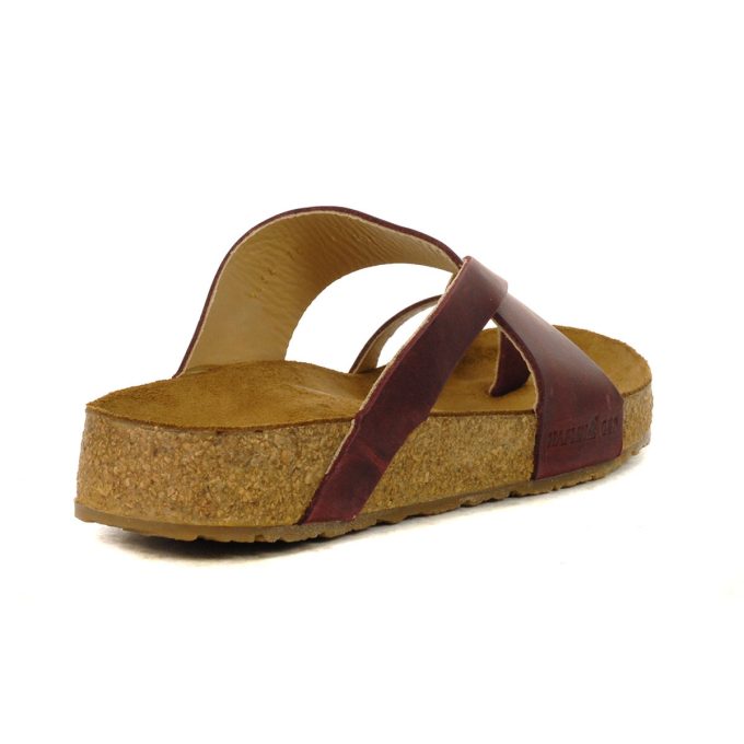 Haflinger Unisex Jackie Bordeaux Leather Sandals 819418.BORDEAUX - Image 3