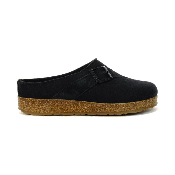 Haflinger Unisex Lia Black Slipper 731094.BLACK