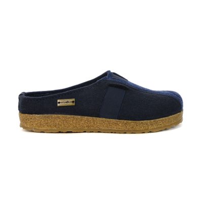 Haflinger Unisex Magic Navy Denim Slipper 741013.NAVY