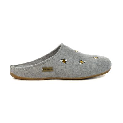 Haflinger Unisex Api Silver Grey Slipper 484016.SILVERGREY