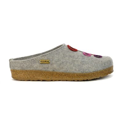 Haflinger Women's Bubble Silver Grey Slipper 731077.SILVERGREY