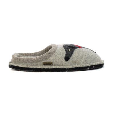 Haflinger Unisex Doggy Silver Grey Slipper 313021.SILVERGREY