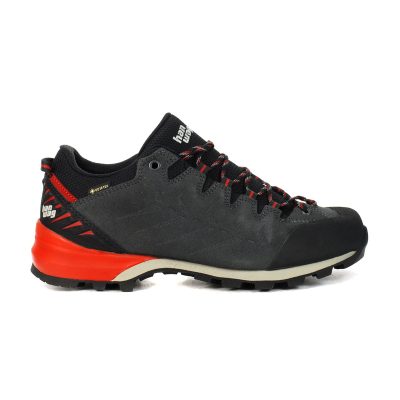 Hanwag Men's Makra Pro Low GTX Asphalt/Red Approach Shoes H100600-064055