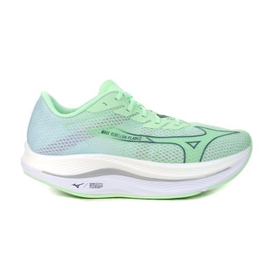Mizuno Men's Wave Rebellion Flash 2 Neo Mint/Vintage Indigo Running Shoes 411431.4S8Z
