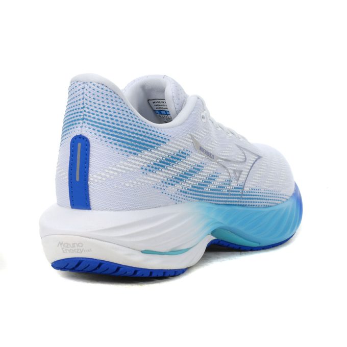 Mizuno Women's Wave Rider 28 White/Mugen Blue Running Shoes 411457.00UN/411459.00UN - Image 3