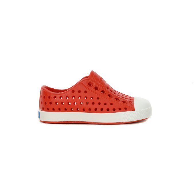 Native Toddlers/Juniors Jefferson Torch Red/Shell White Rubber Shoes 13100100.6400
