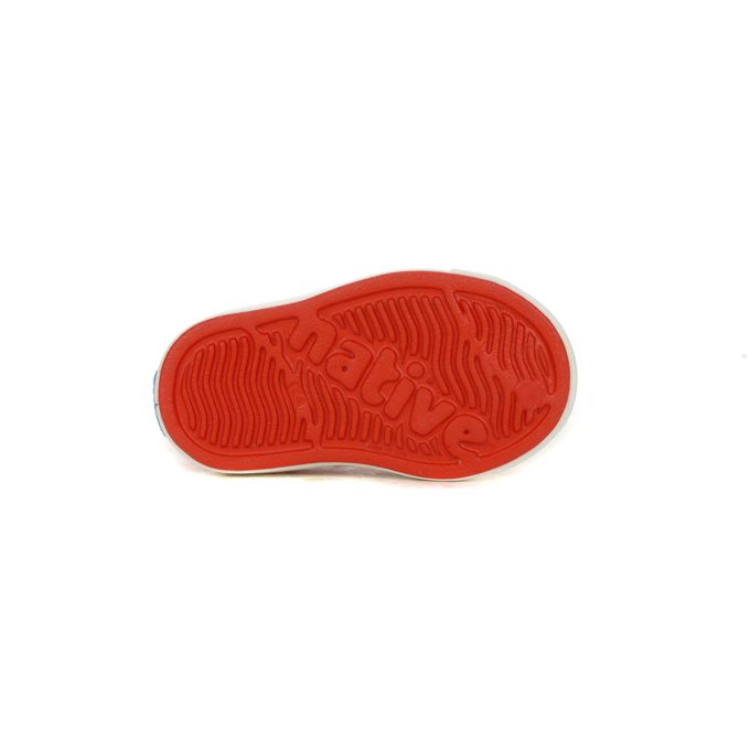 Native Toddlers/Juniors Jefferson Torch Red/Shell White Rubber Shoes 13100100.6400 - Image 4