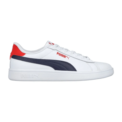 Puma Juinor's Smash 3.0 Leather White/Navy/Red Sneakers 39203111