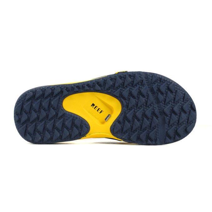 Reef Men's Fanning Pregame Navy/Yellow Slides CJ7113 - Image 4