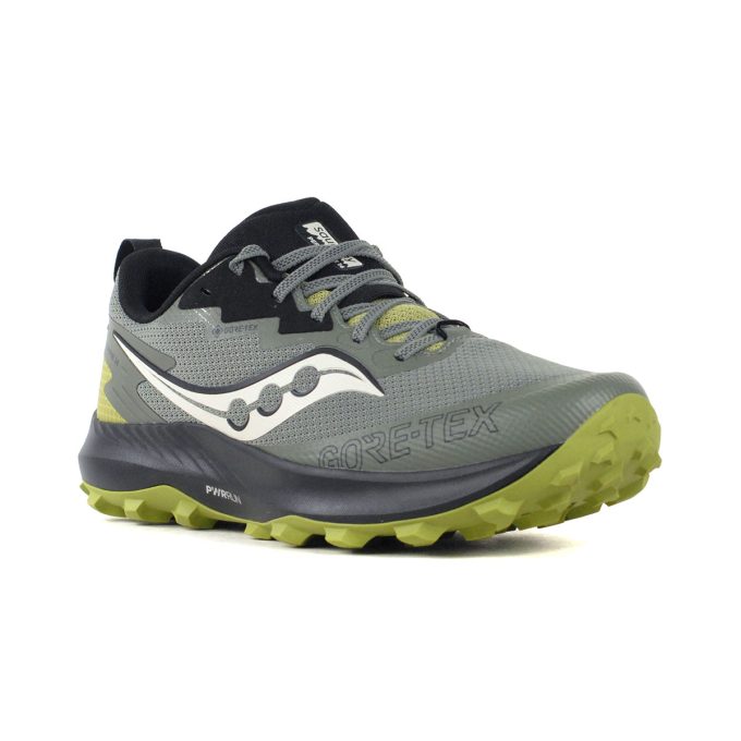 Saucony Men's Peregrine 14 GTX Bough/Olive Trail Running Shoes S20918-110 - Image 2