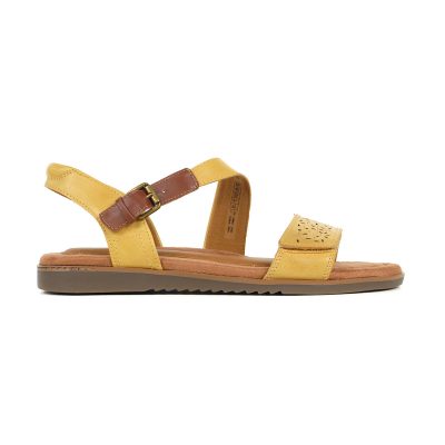 Cobb Hill Women's Zion 2 Piece Sweet Corn Leather Sandals CJ0966
