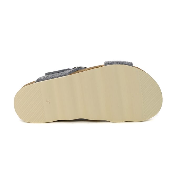 Gabor Women's Grey Felt Sandals 73.020.19 - Image 4
