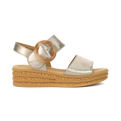 Gabor Women's Puder Metallic Buckle Sandals 24.550.62