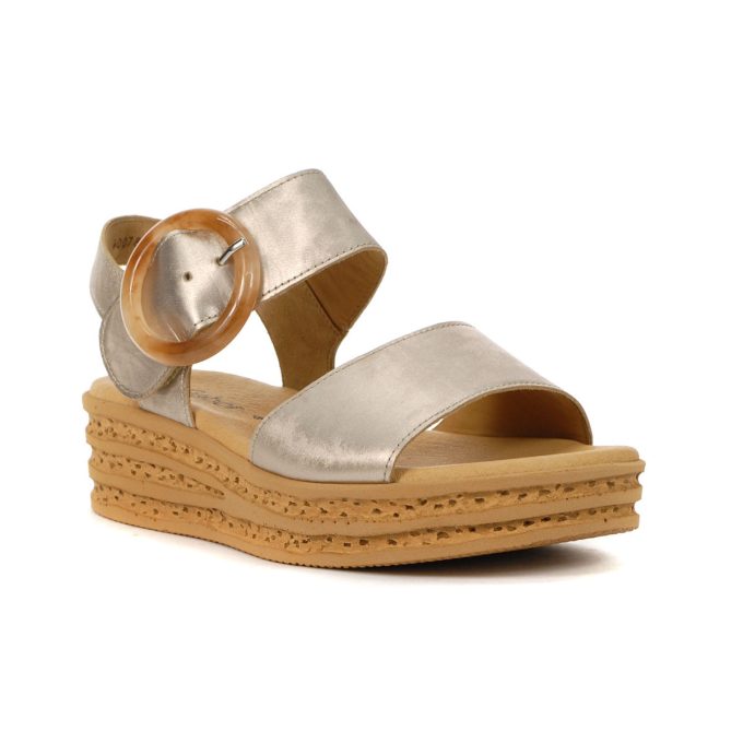 Gabor Women's Puder Metallic Buckle Sandals 24.550.62 - Image 2