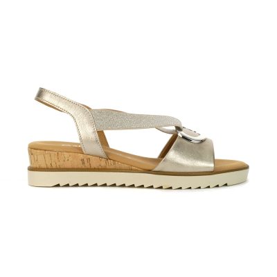Gabor Women's Puder/Cork Slingback Sandals 42.753.82