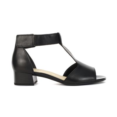 Gabor Women's T-Strap Black Sandals 21.722.27