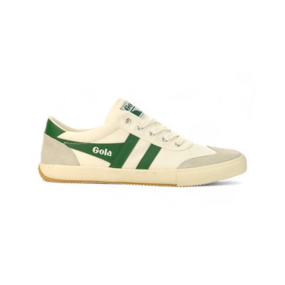 Gola Men's Badminton Off White/Green Sneakers CMA548WN