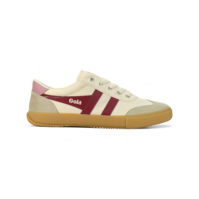 Gola Women's Badminton Off White/Cerise/Candy/Gum Sneakers CLA548WK