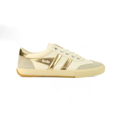 Gola Women's Badminton Off White/Gold Sneakers CLA548WY