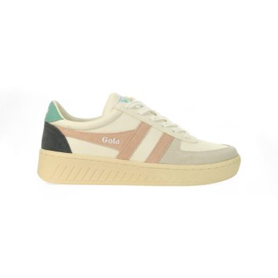 Gola Women's Grandslam Trident White/Pearl Pink/Sea Mist Sneakers CLA415ZK