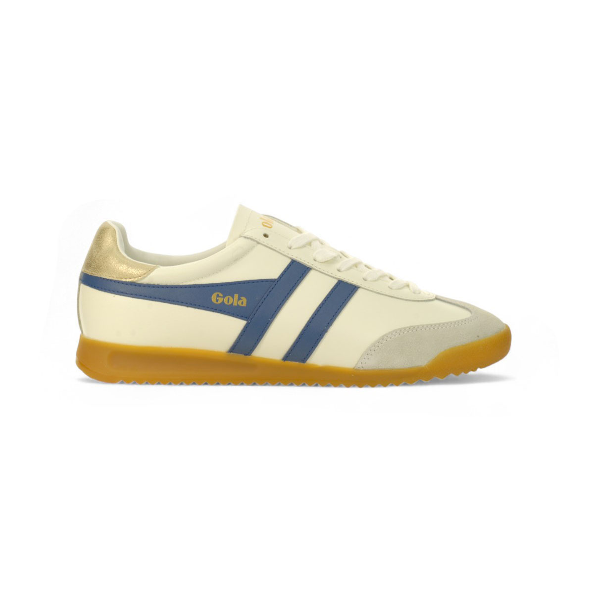 Gola Women's Torpedo Leather Off White/Moonlight/Gold Sneakers CLB622IE