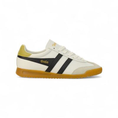 Gola Women's Torpedo Leather White/Black/Lemon Sneakers CLB622WB