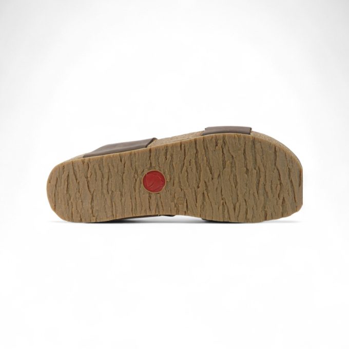 Haflinger Unisex Andrea Brown Chocolate Leather Sandals 819016.BROWNCHOCO - Image 4