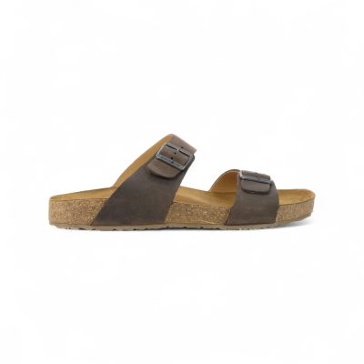 Haflinger Unisex Andrea Brown Chocolate Leather Sandals 819016.BROWNCHOCO