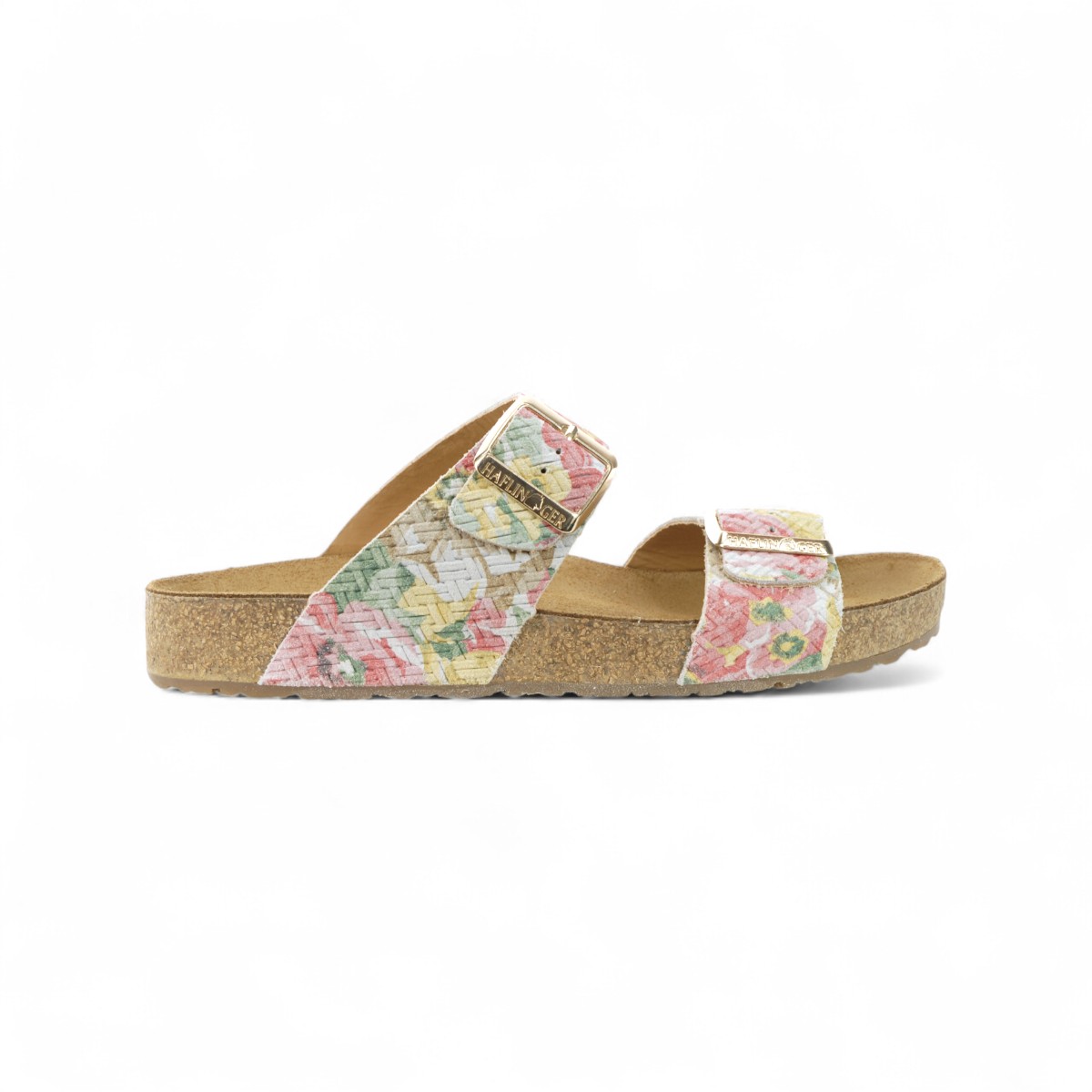 Haflinger Unisex Andrea Floral Leather Sandals 819016.TRESSFLOR