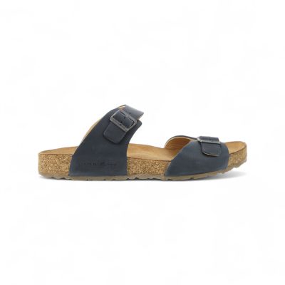 Haflinger Unisex Andrea Navy Leather Sandals 819016.NAVY
