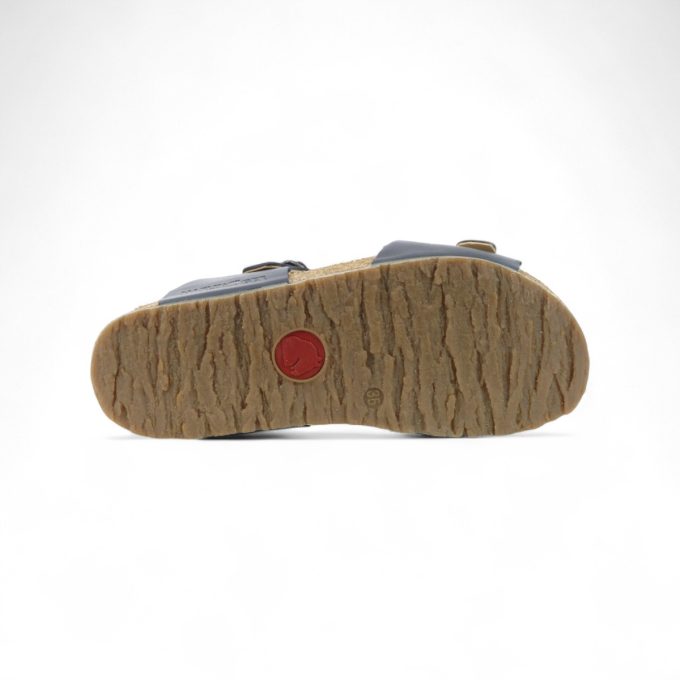 Haflinger Unisex Andrea Navy Leather Sandals 819016.NAVY - Image 4