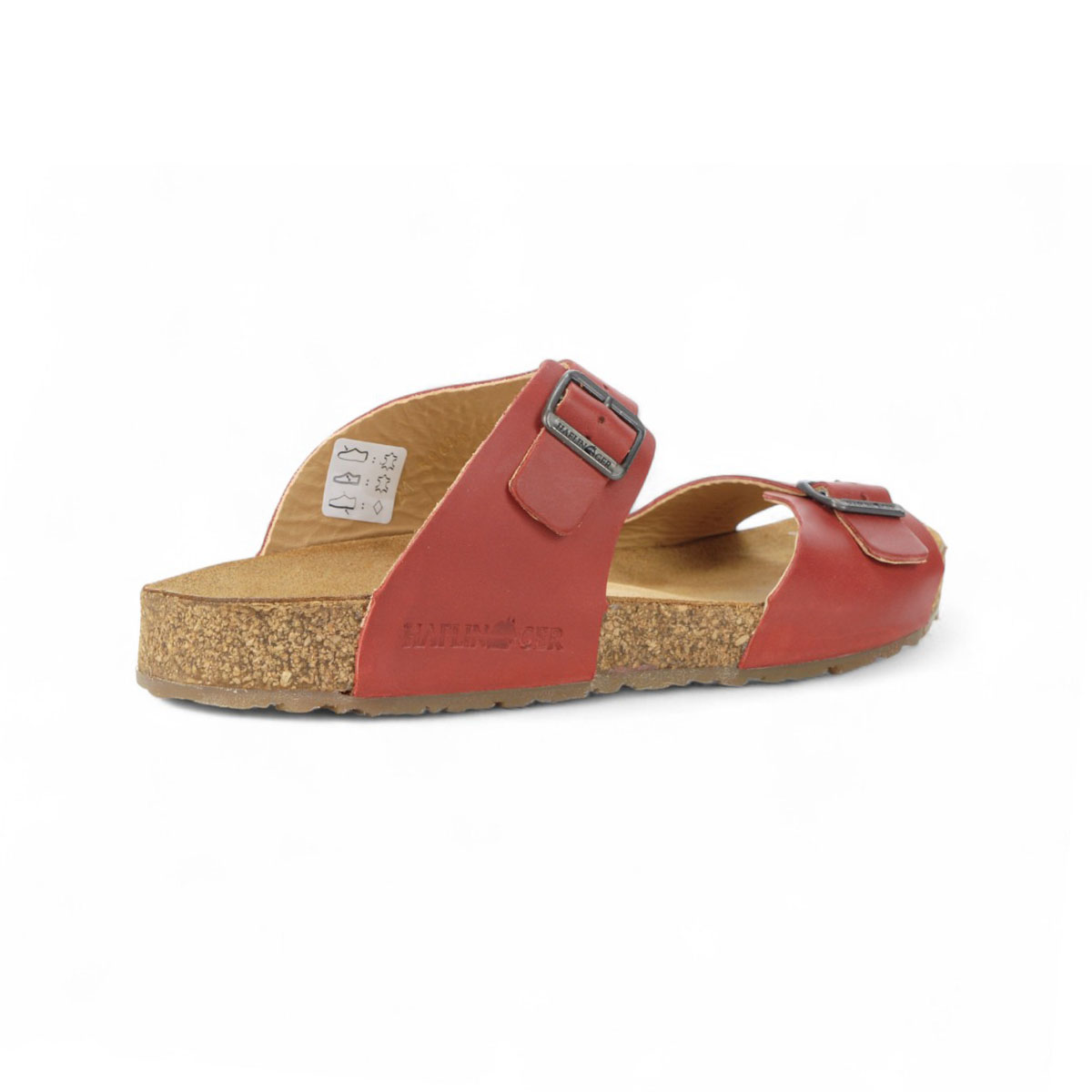 Haflinger Unisex Andrea Red Leather Sandals 819016.MADRAS - Image 2