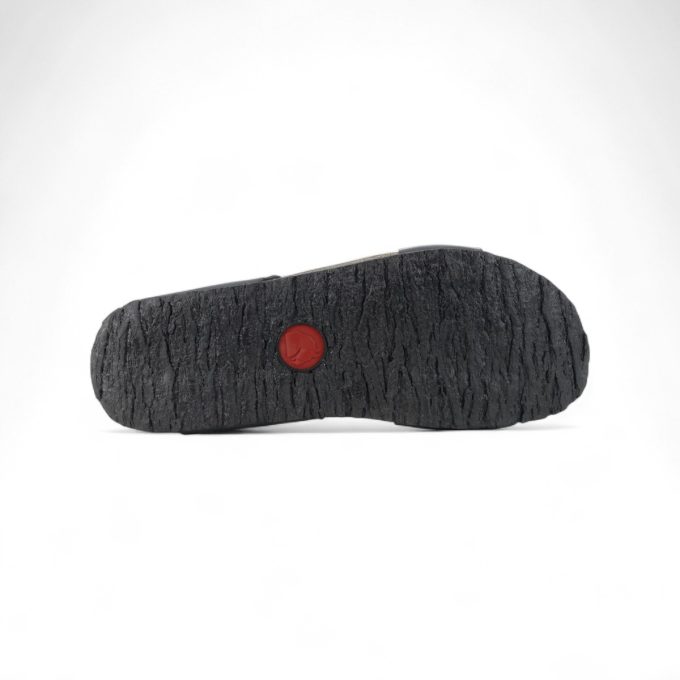 Haflinger Unisex Andrea Unlined Black Leather Sandals 819013.SCHWARZ - Image 4