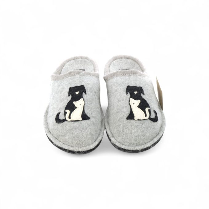 Haflinger Unisex Canegato Silver Grey Slippers 313097.SILVERGREY - Image 2