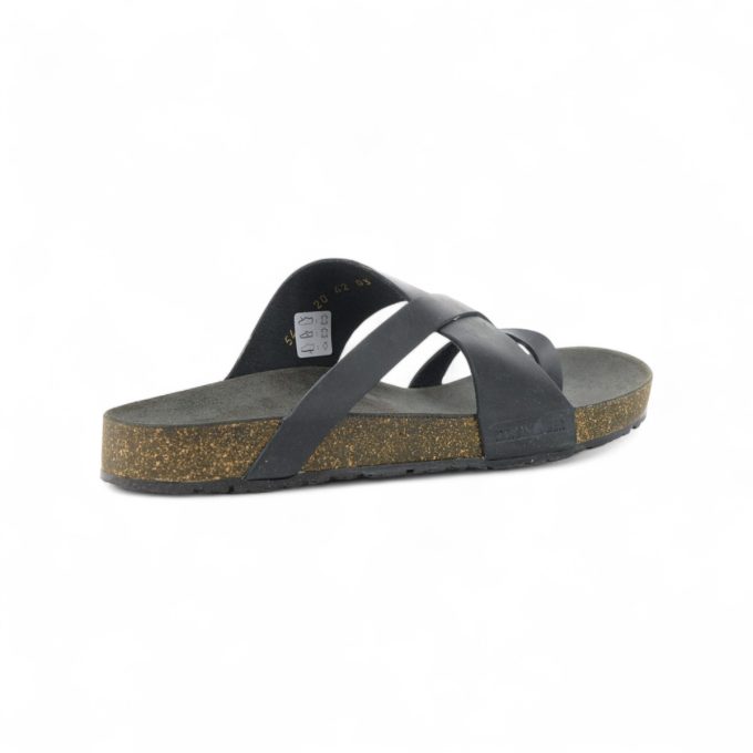 Haflinger Unisex Jackie Black Leather Sandals 819418.BLACK - Image 3