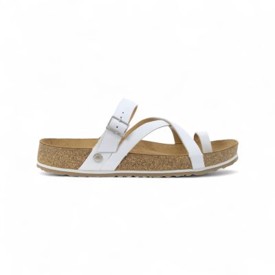 Haflinger Unisex Luna White Leather Sandals 819060.WHITE