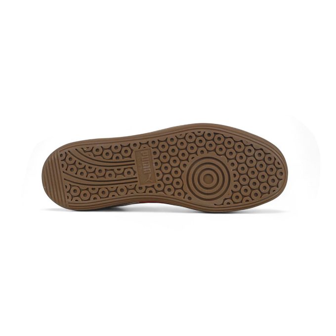 PUMA Men’s Palermo Leather White/Vapor Grey/Club Red Sneakers 39646405 - Image 4