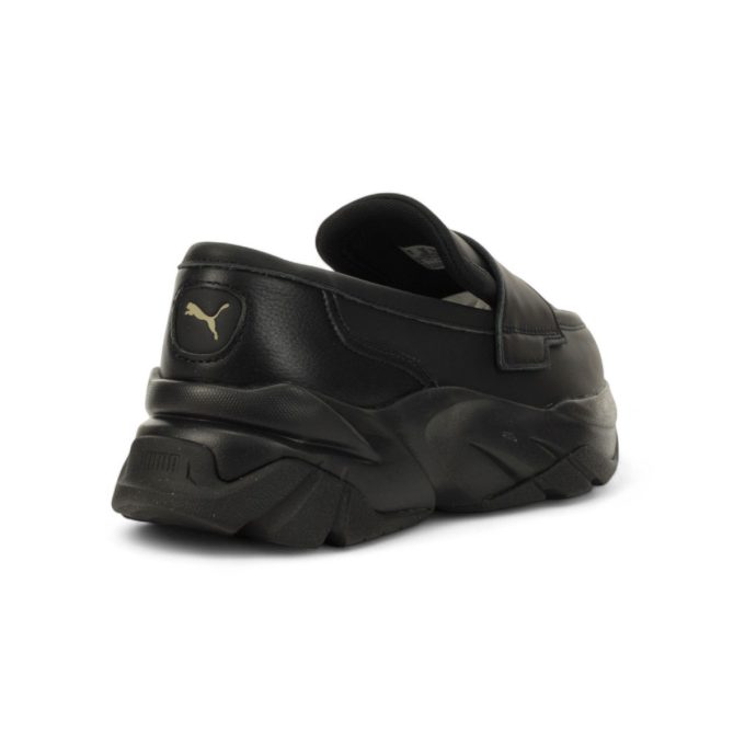 Puma Women's Loafyr Black Leather Loafers 39773001 - Image 3
