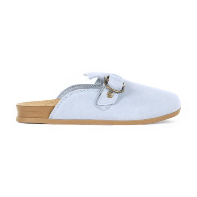 Reef Women's Vista Serenity Dusty Blue Suede Slipper Clogs CJ7069