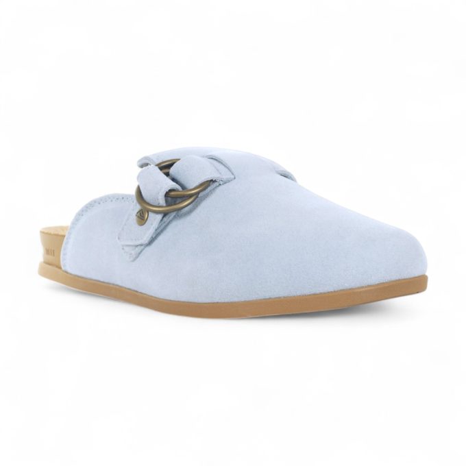 Reef Women's Vista Serenity Dusty Blue Suede Slipper Clogs CJ7069 - Image 2