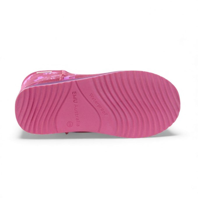 Emu Australia Little Kids Rainbow Unicorn Brumby Deep Pink Booties K12373.DEPI - Image 4