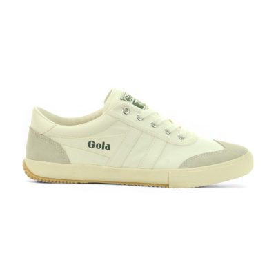 Baskets de badminton Gola pour homme, blanc cassé/blanc cassé/vert sapin, référence CMA548AW