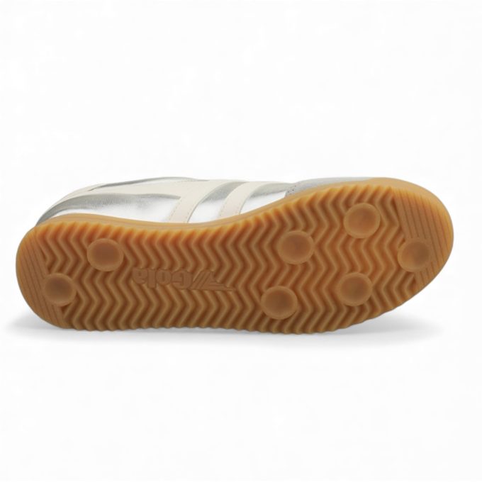 Gola Women's Torpedo Glimmer Silver/Off White Sneakers CLB742JW - Image 4