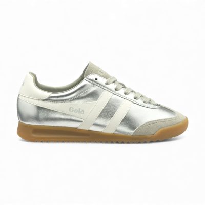 Gola Women's Torpedo Glimmer Silver/Off White Sneakers CLB742JW