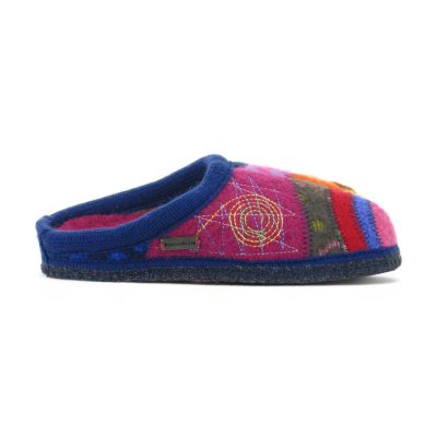 Haflinger Unisex Calypso Pacific/Strawberry Slippers 615033.PACIFIC