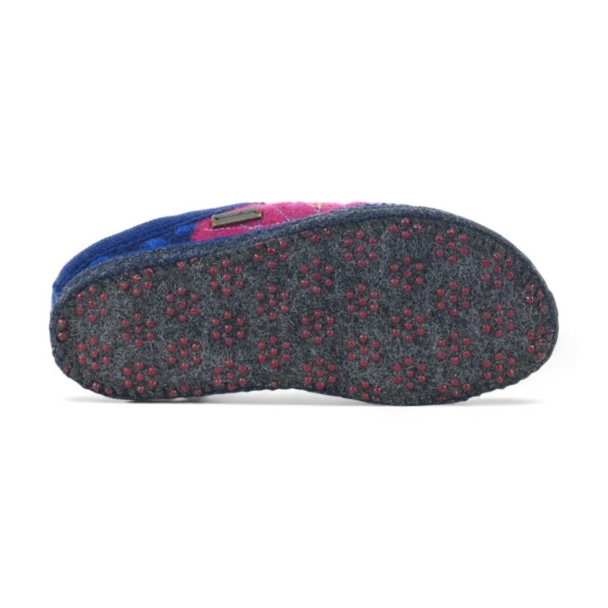 Haflinger Unisex Calypso Pacific/Strawberry Slippers 615033.PACIFIC - Image 4